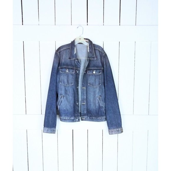 BLK DNM Jackets & Blazers - Vintage distressed blue cotton BLK DNM denim  jean jacket